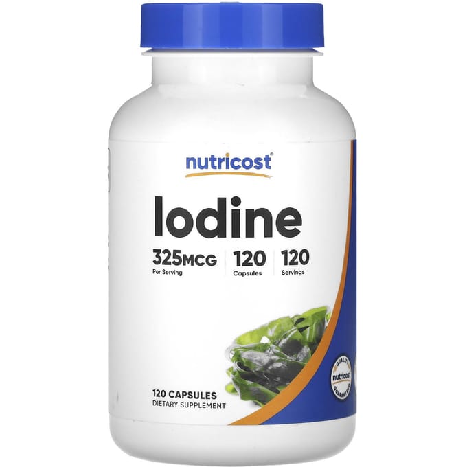 Nutricost, Iode, 325 mcg, 120 capsules