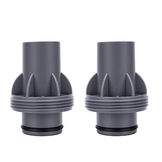 2 STUKS Zwembadslang Adapter Geschikt voor P6916 Goede Afsluiting Plastic 1,5 Inch Zwembadfilterpomp Slangadapter E gray