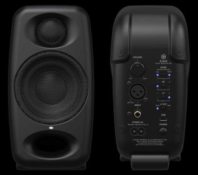IK Multimedia iLoud Micro Monitor Pro Black Immersive Bundle – 11‑kanaals compacte studio‑monitor set met ARC‑kalibratie