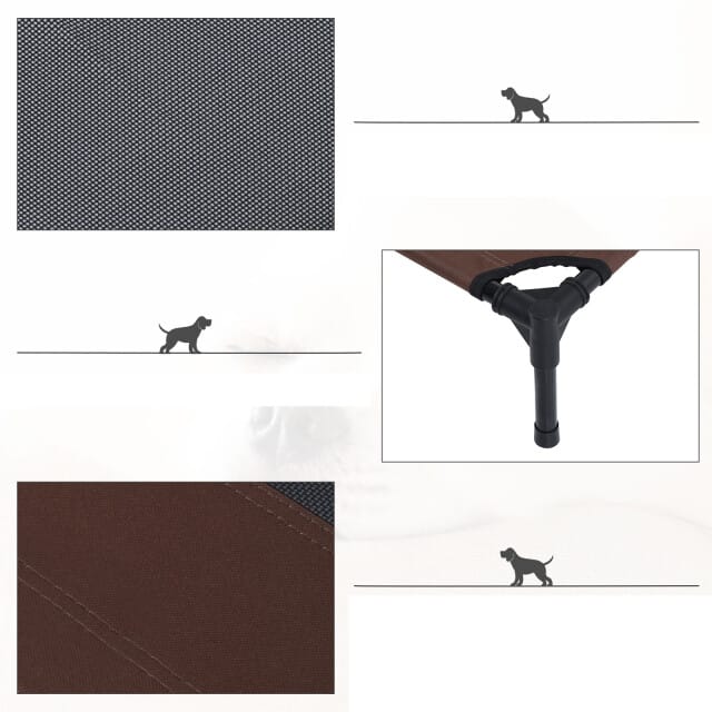 4goodz Pawhut ventilerend hondenligbed 92x76x18cm- comfortabele
