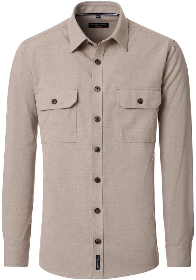 CASAMODA Casual Fit Heren Overhemdjack 454525800-600 Beige - M