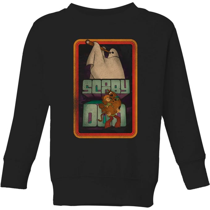 Scooby Doo Retro Ghostie Kids' Sweatshirt - Black - 146/152 (11-12 jaar)