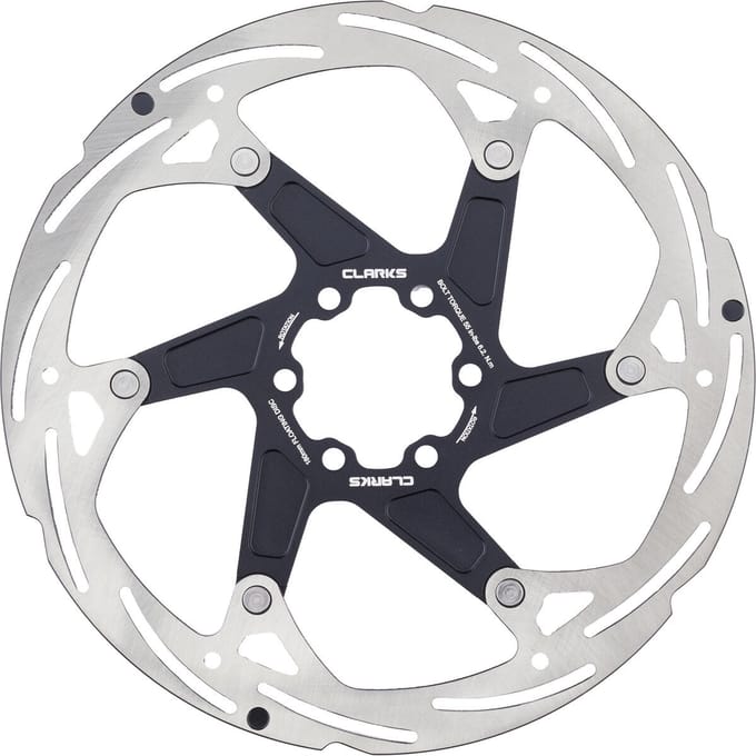 Clarks CFR-13FA Floating Remschijf 6-bouts 180 mm, zilver/zwart