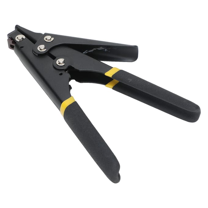 Draagbaar Nylon Kabelbindertool Verstelbare Spanning Plastic Kabelbinder Bevestigings- en Knipgereedschap Zwart zwart
