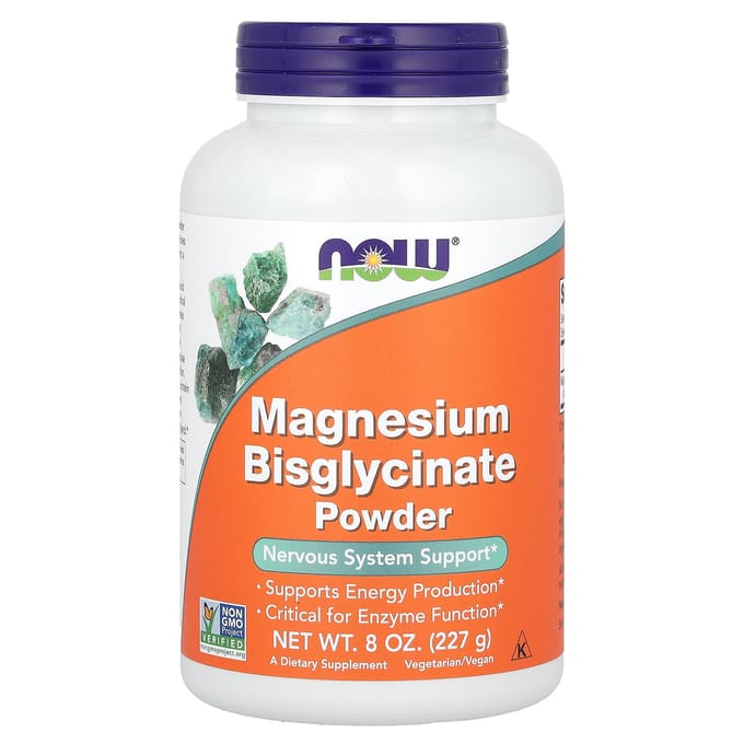 NOW Foods, Magnesium Bisglycinaat Poeder, 8 oz (227 gr)