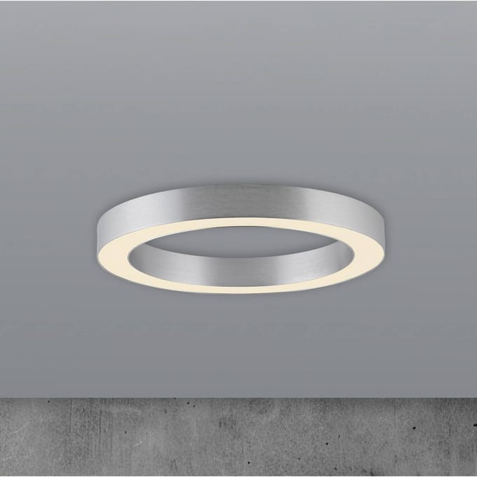LED plafondlamp PURE Lines, Ø 35 cm, zilverkleurig, CCT