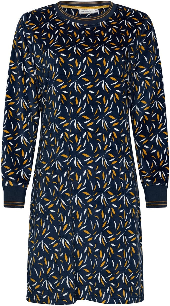 Pastunette - Moonlite - Nachthemd - Velours Fleece - Blauw - Maat 52
