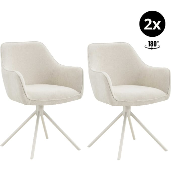 Multifurn Eetkamerstoel bo draaibaar (set van 2)