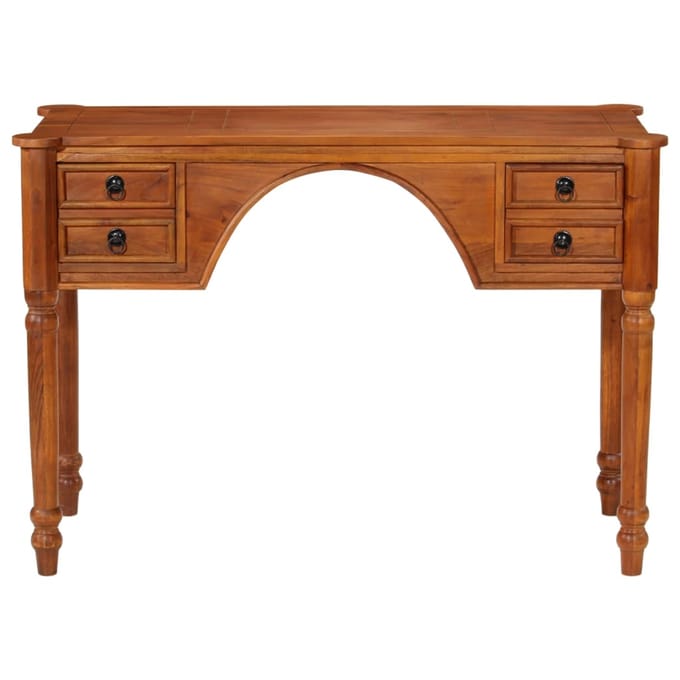 vidaXL - Bureau - met - lades - 110x50x76 - cm - massief - acaciahout
