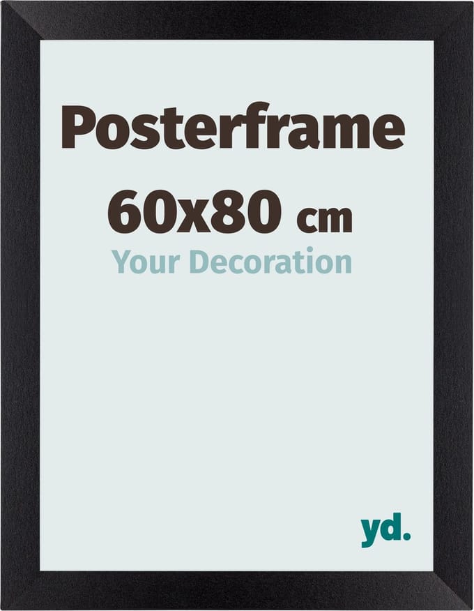 Your Decoration - Posterlijst 60x80 cm - MDF - Zwart Mat - Parma
