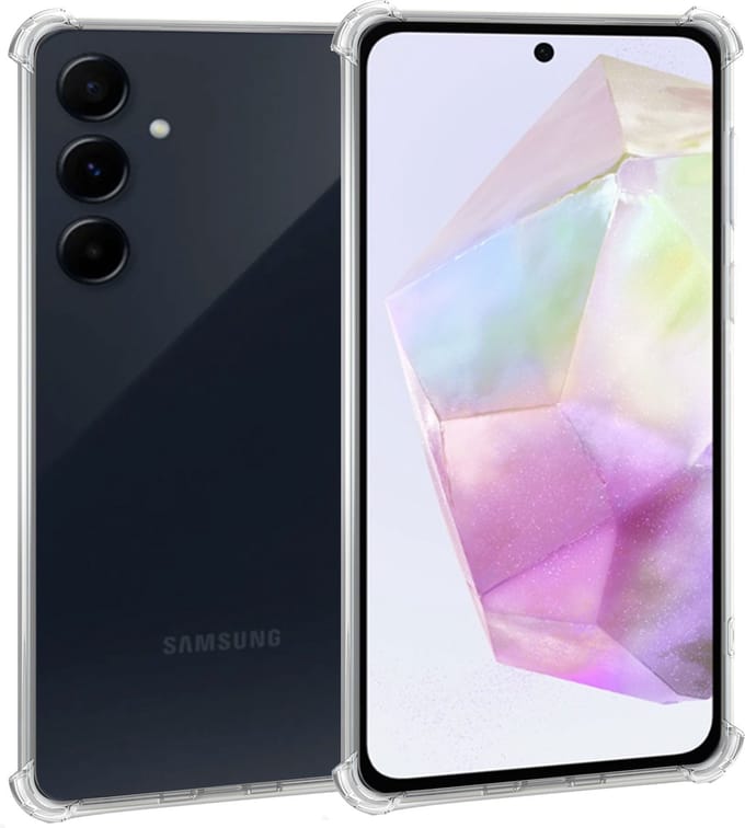 Geschikt voor Samsung Galaxy A35 - Hoesje - Shock Proof Case – Cover Transparant