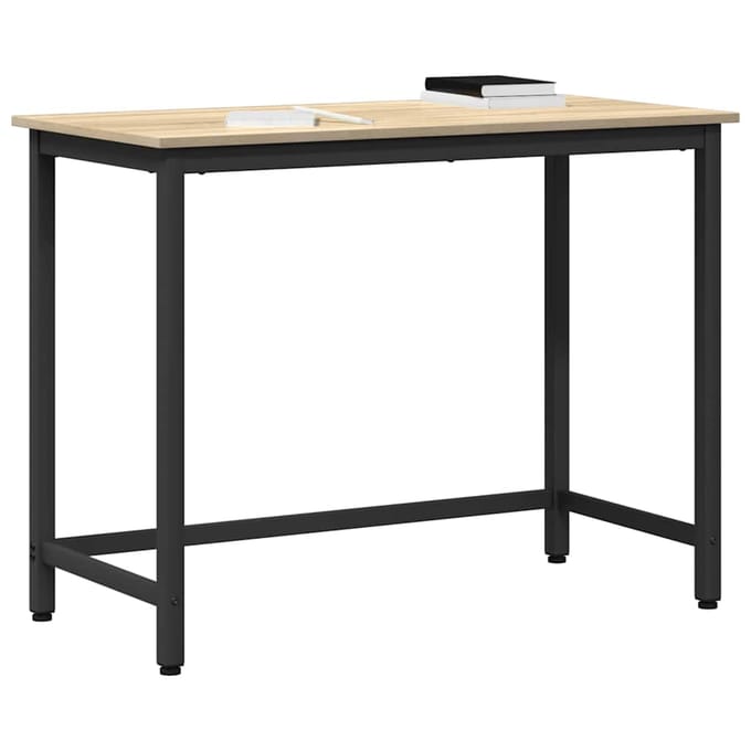 vidaXL - Tafel - Sonoma - Eik - 80 - x - 50 - x - 76,5 - cm - Engineered - hout - en - staal