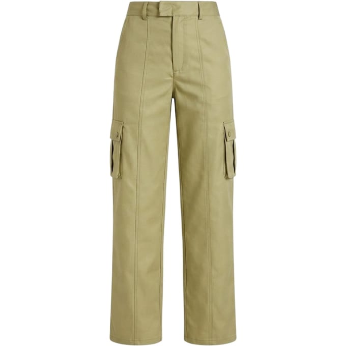 Missy Empire Cargo-broek met hoge taille voor dames (Olijf)