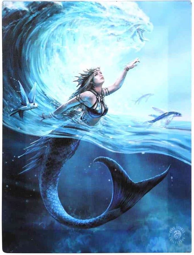 Anne Stokes - Water Sorceress - Canvas afbeelding