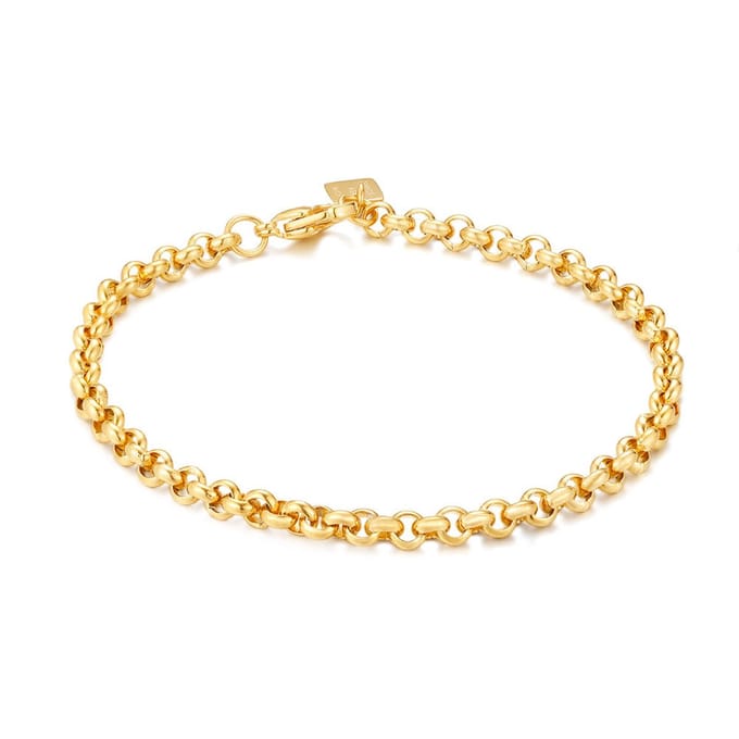 Twice As Nice Armband in goudkleurig edelstaal, forcat 4 mm 19cm