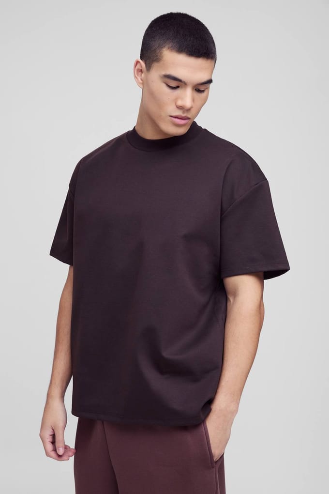 Oversized Premium Super Heavyweight T-shirt | Chocolate | Size Medium