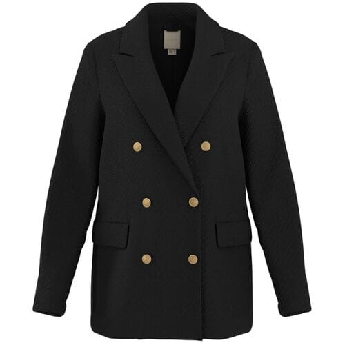 ESMARA Dames bouclé blazer (Zwart, 44)