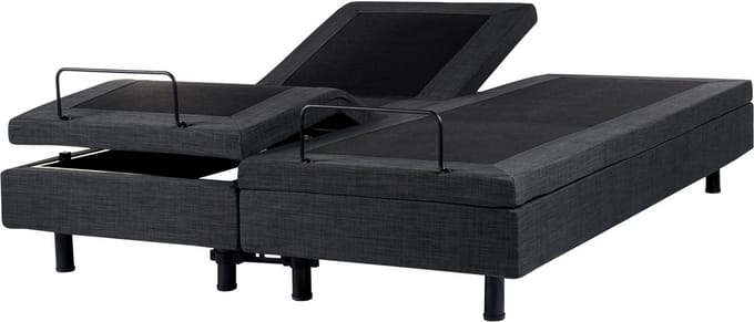 DUKE - Tweepersoonsbed - Donkergrijs - 160 x 200 cm - Polyester