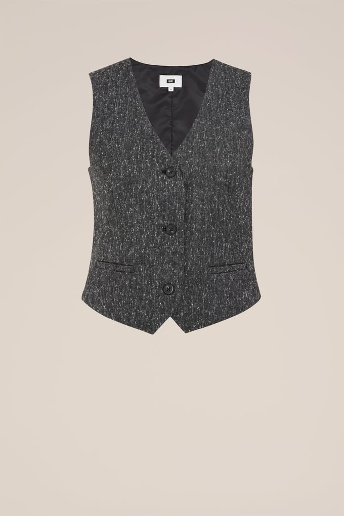 WE Fashion Gilet Dark Grey Taglia: 40 | Gilet Outlet | Donna | Grigio