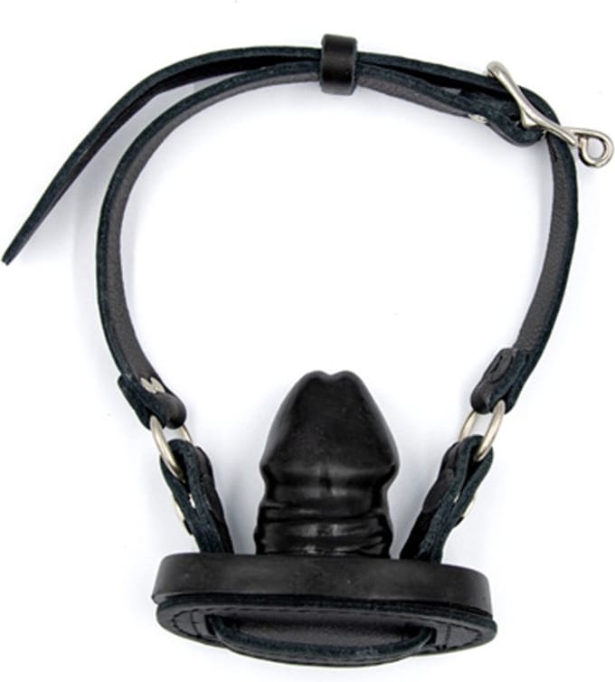 Mister b leren penis ballgag zwart