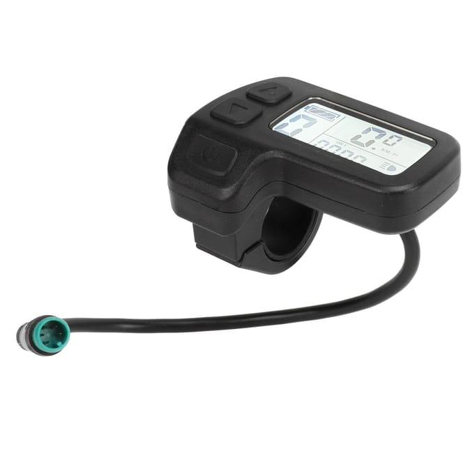 Elektrische Fiets LCD Display Waterdichte Connector Gegevensweergave Meter 24V 36V 48V Universeel voor black