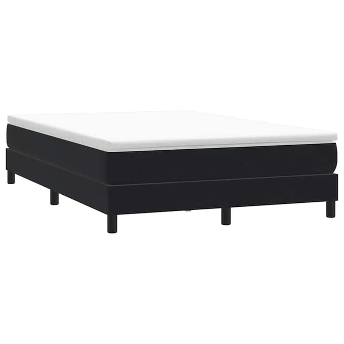 vidaXL - Bed - boxspring - zonder - matras - 160x220 - cm - fluweel - zwart