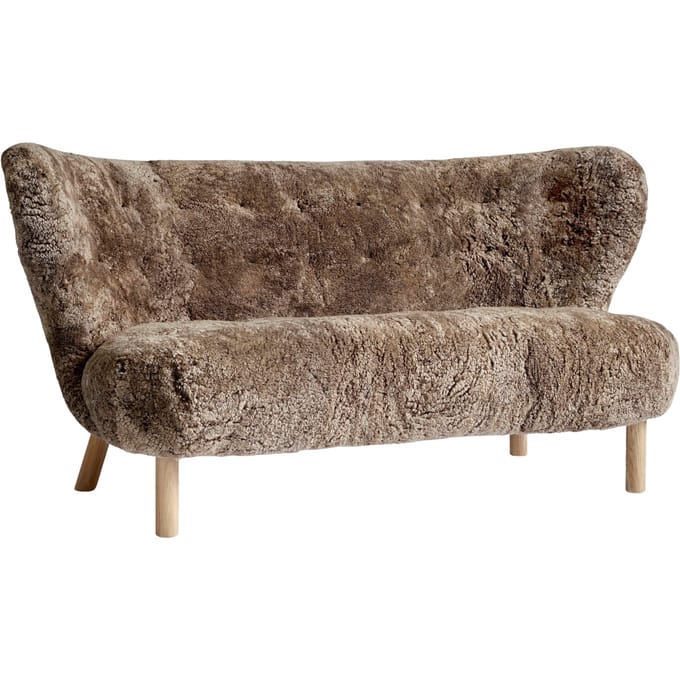 &Tradition Little Petra VB2 Sofa - sheepskin sahara - oiled oak