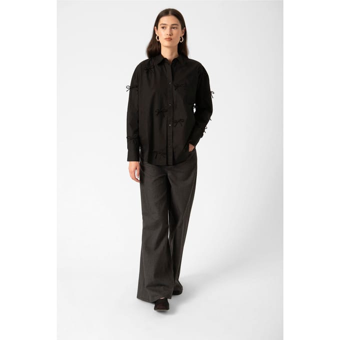 Overhemd met lang mouwen SLJoa Loose fit black