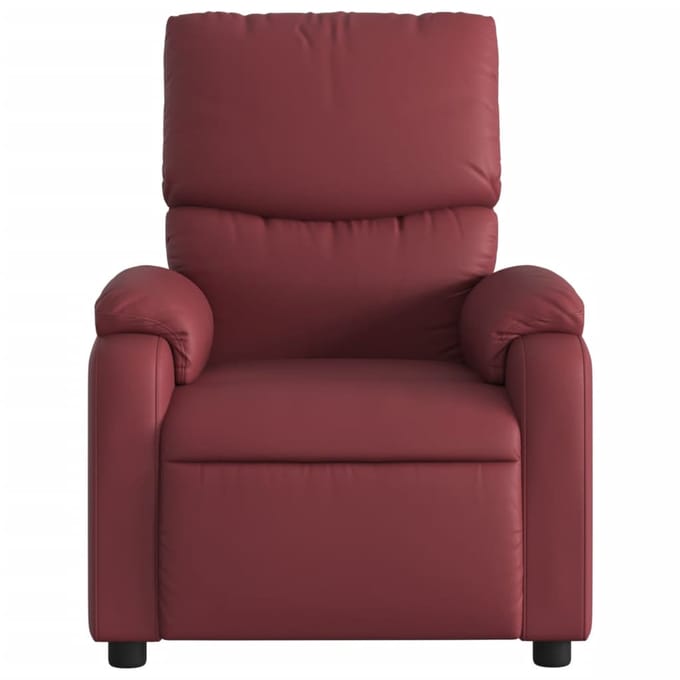 vidaXL - Fauteuil - verstelbaar - kunstleer - wijnrood