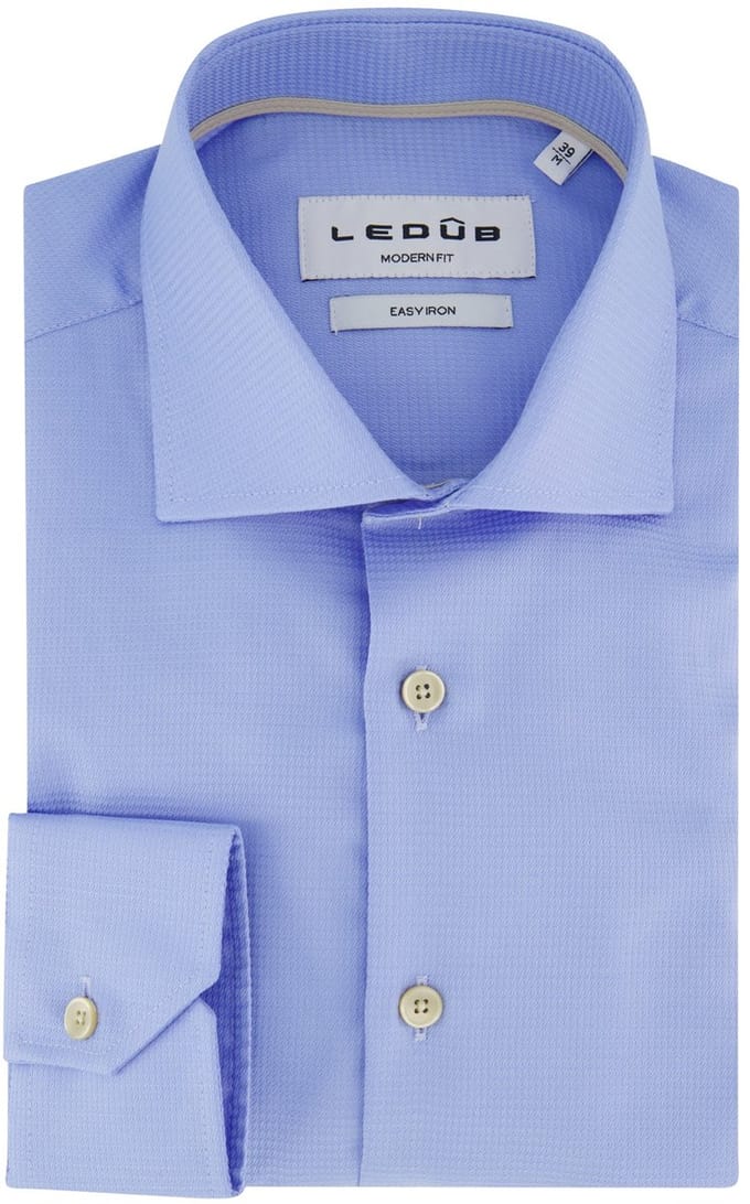Ledub casual overhemd blauw