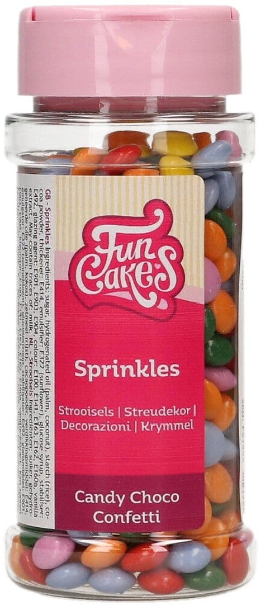 FunCakes Suikerdecoraties - Confetti Candy Choco - 80g - Eetbare Taartdecoratie