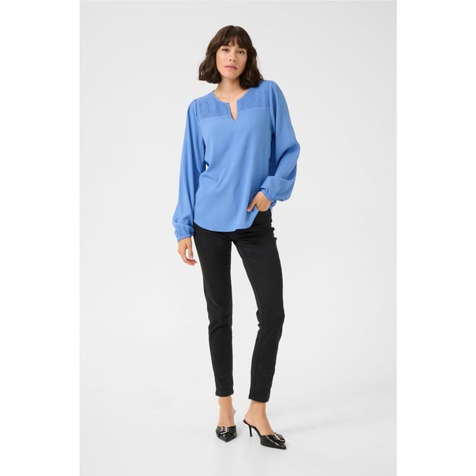 Blouse met lange mouwen Regular fit Ebb and Flow blue