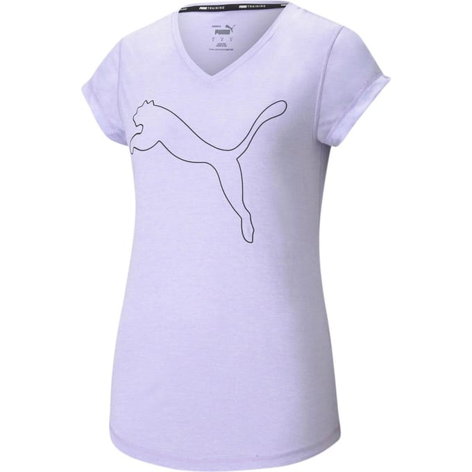 PUMA Train Favorite Heather Cat Tee Sportshirt Vrouwen - Maat M