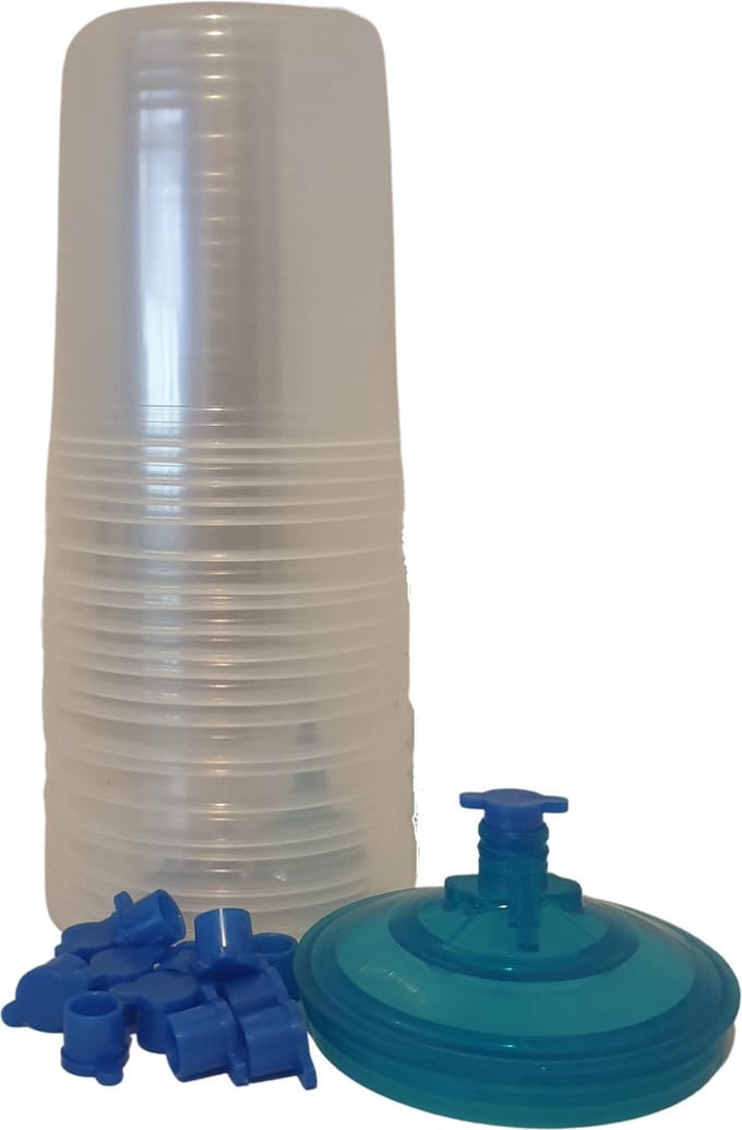 PPS binnencup 600ml set 125micron violet