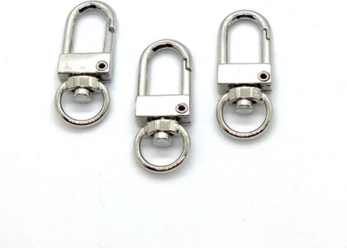 Multifunctionel Clasps, 32 mm, platinum, 3 pcs