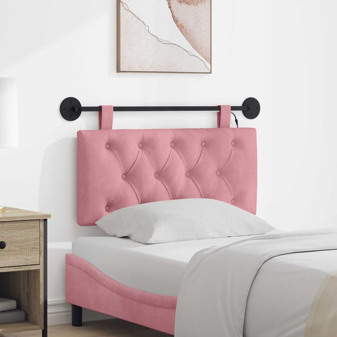 vidaXL - Hangend - hoofdbord - Roze - Fluweel