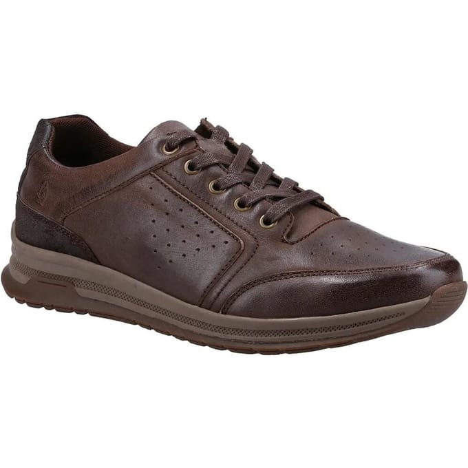 Hush Puppies Heren Joseph Leren Trainers (Lichtbruin)