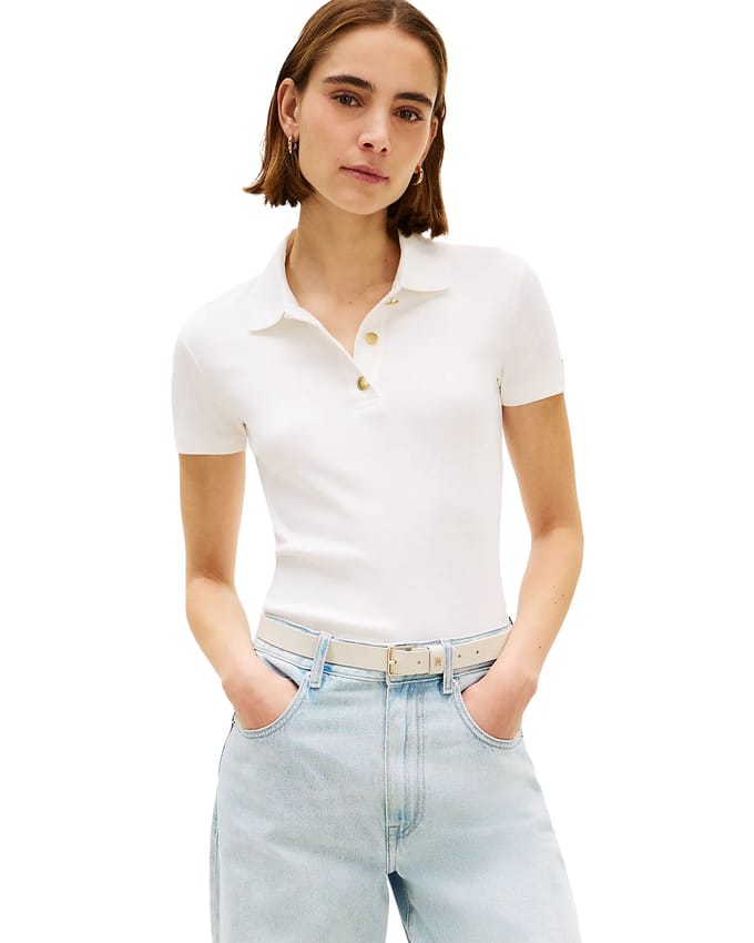 slim fit poloshirt van puur katoen