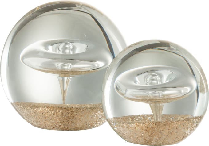 J-Line presse-papier Ring - glas - goud - large