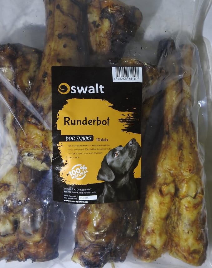 Oswalt Runderbot - Kalfsbot - 10 stuks - Hondensnack - 20 tot 25 cm