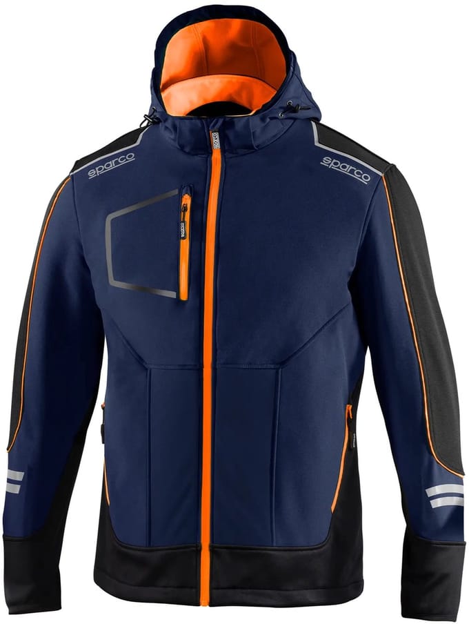 Sparco Tech York Softshell Jas - Zwart — Groen — XS