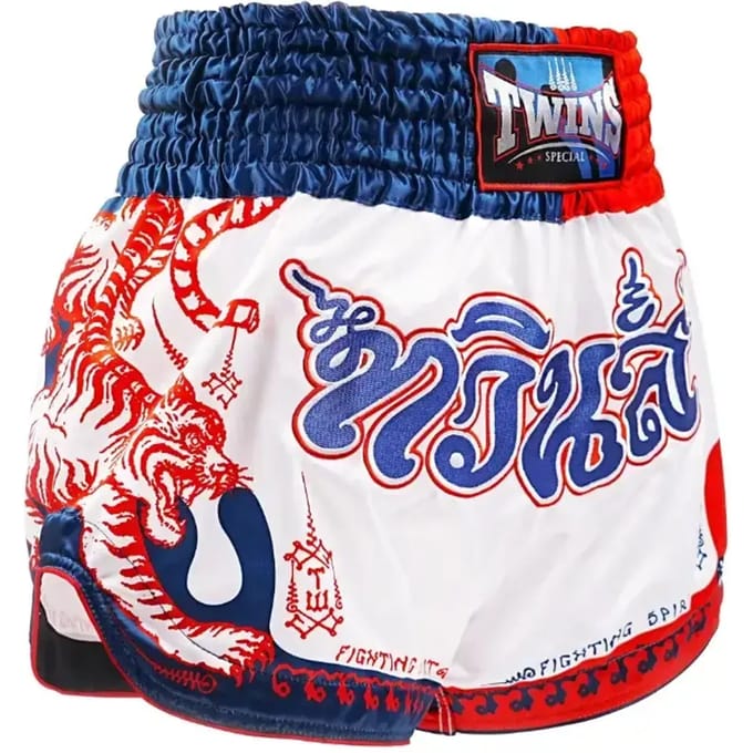 Twins Special FBGVL 4 YANT Tiger Muay Thai Short – Premium Satijnen Fightshort - M