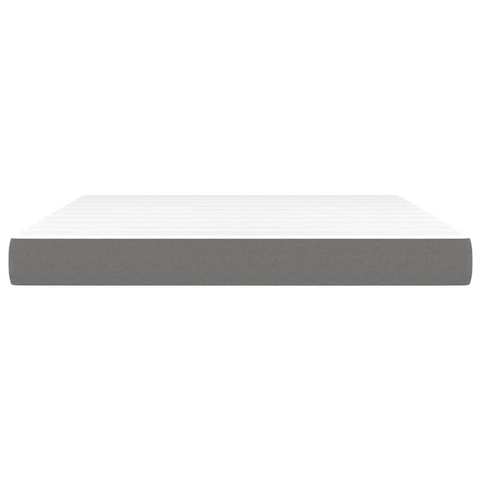 vidaXL - Pocketveringmatras - medium - 180x200x20 - cm - stof - donkergrijs