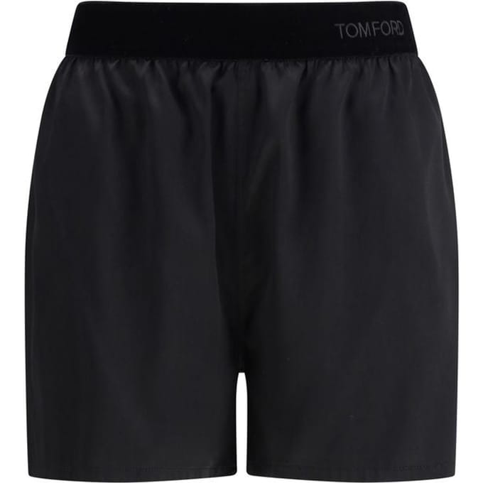 Tom Ford Zwarte Zijde Bermuda Shorts