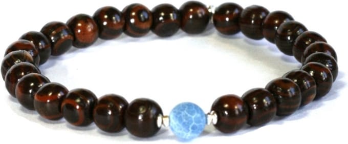 Heaven Eleven Men - Finse kralen Blauw Agaat