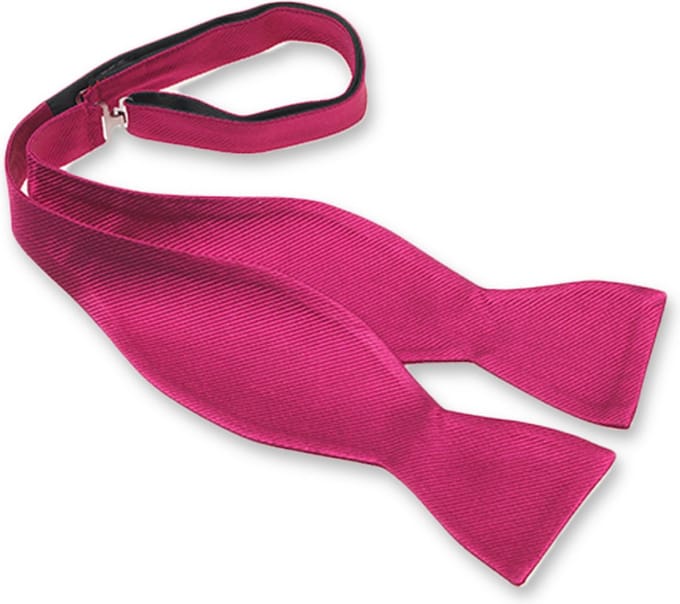 E.L. Cravatte Zelfstrikker Strik - Fuchsia - 100% Zijde