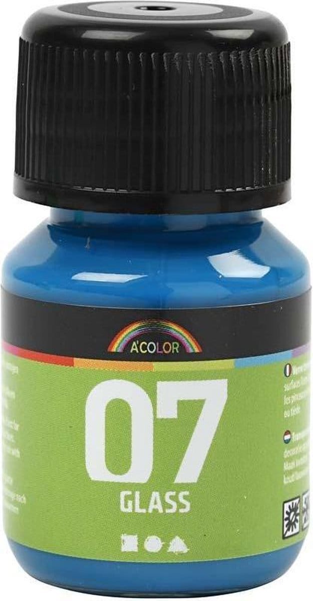 Transparante Glasverf 30 ml Turquoise