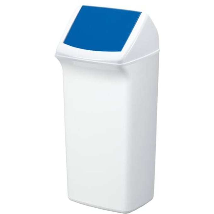 Afvalverzamelaar Flip, 40 liter, met deksel, blauw