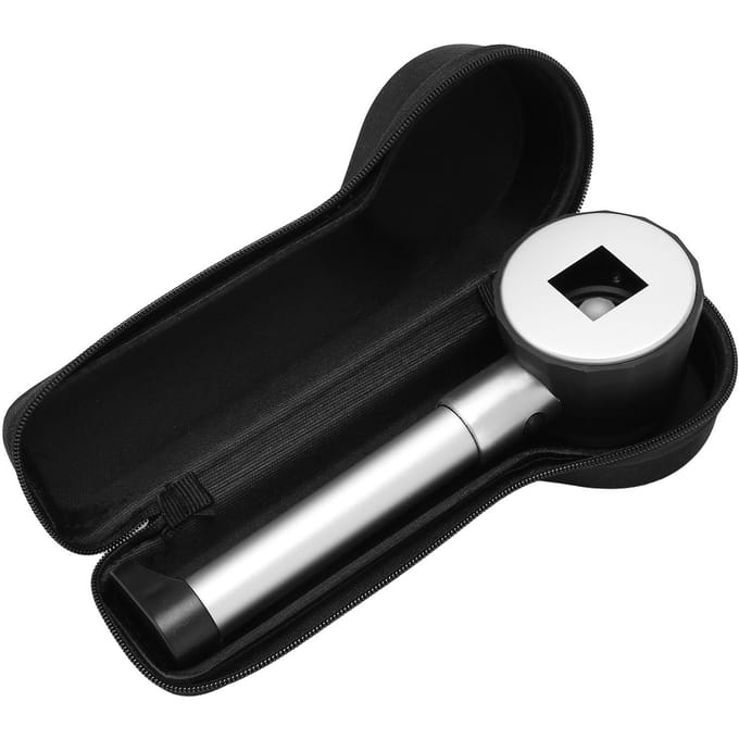 Handheld 10X Vergrootglas Loep 3 LED's Optisch Glas met Meetschaal Sieraden Vergrootglas