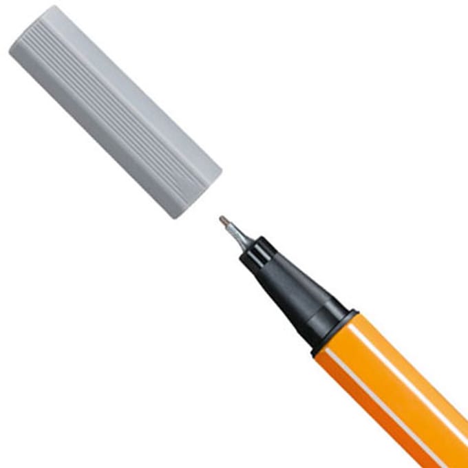 STABILO point 88 - Fineliner 0,4 mm - Middel Koud Grijs - per stuk